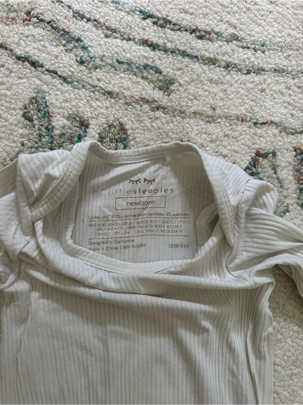 Little sleepies Neutral Ribbed infant Gown